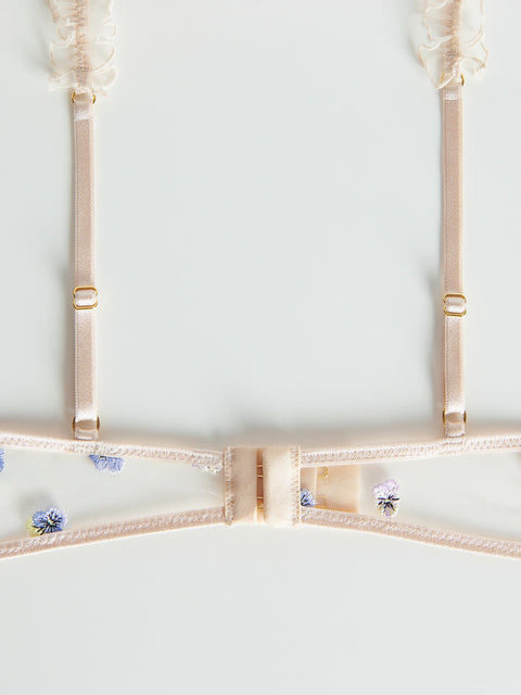 Reserved Women's Beige Bra Decorated With Embroidery | Reserved In Lebanon