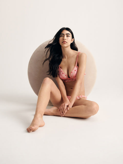 Reserved Women's Pink High Silk Bra | Reserved In Lebanon