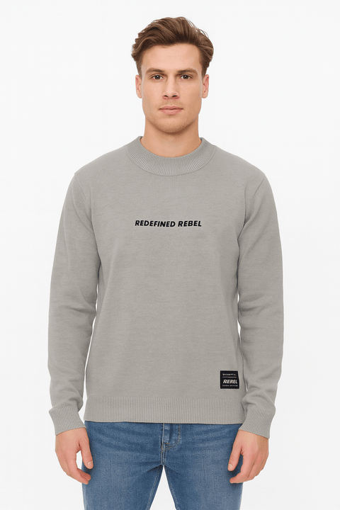 Rebel Men's Grey Turtleneck Sweater | Rebel In Lebanon