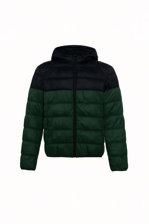 Scout Men's Navy & Green Hooded Quilted Jacket | Scout In Lebanon