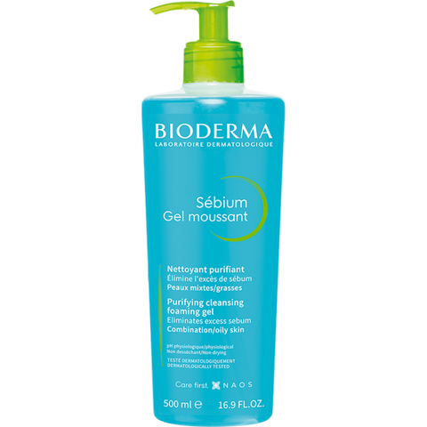 Bioderma Sebium Gel Moussant Foaming Combination To Oily Skin 500ml | Bioderma In Lebanon