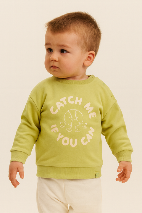 Sinsay Baby Boy's Light Green Printed Long Sleeve Sweatshirt |Sinsay In Lebanon