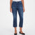 Social Standard Women's Dark Blue Mid-Rise Kick Crop Jeans