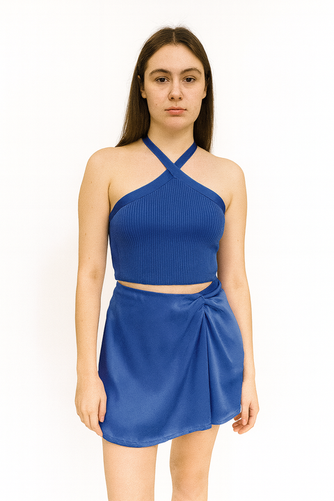 Forever 21 Women's Navy Blue Mini Skirt | Forever 21 In Lebanon