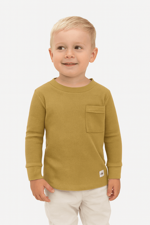 POMPdeLUX Boy's Acorn Ecric Long-Sleeve Blouse |POMPdeLUX in Lebanon