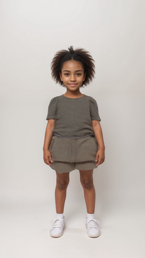 POMPdeLUX Girl's Grey Short Set |POMPdeLUX in Lebanon