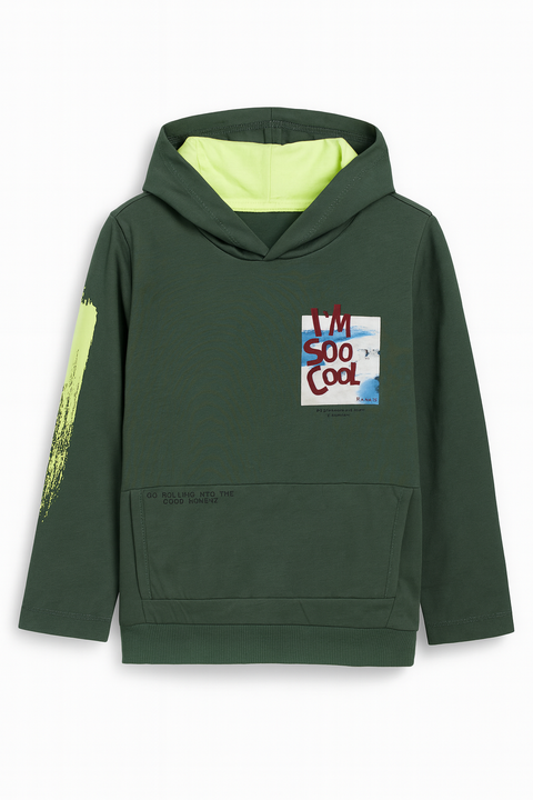 S.Oliver Boy's Green Long-Sleeve Hoodie |S.Oliver in Lebanon
