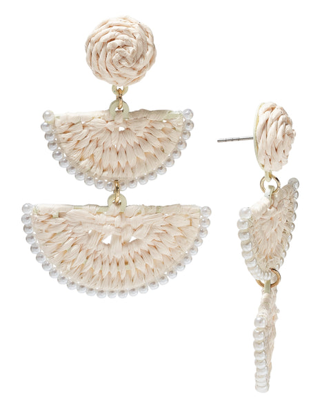 On.34th Women's Beige Crew Style Earrings| On.34th in Lebanon