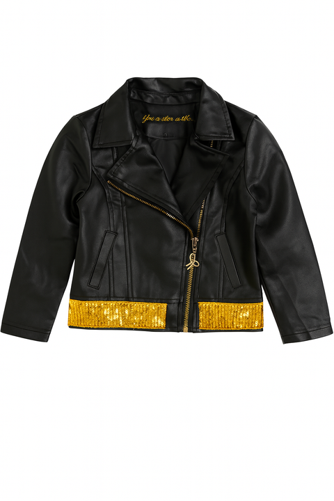 Boboli Girl's Black Leather Jacket| Boboli in Lebanon
