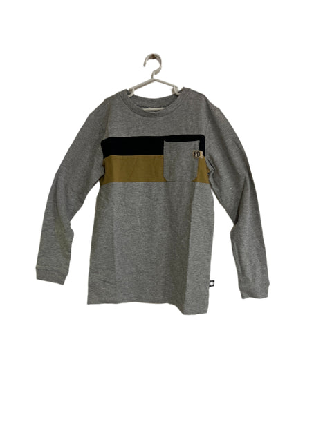 POMPdeLUX Girl's Grey Long Sleeve Blouse| POMPdeLUX in Lebanon