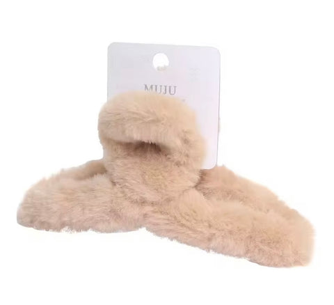 Muju high quality Soft Rabbit Plush Clip Hair Claw Accessories | Muju In Lebanon