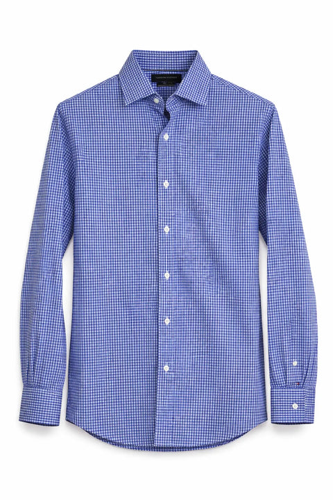 Tommy Hilfiger Men's Blue Checkered Regular-Fit Stretch Shirt | Tommy Hilfiger In Lebanon