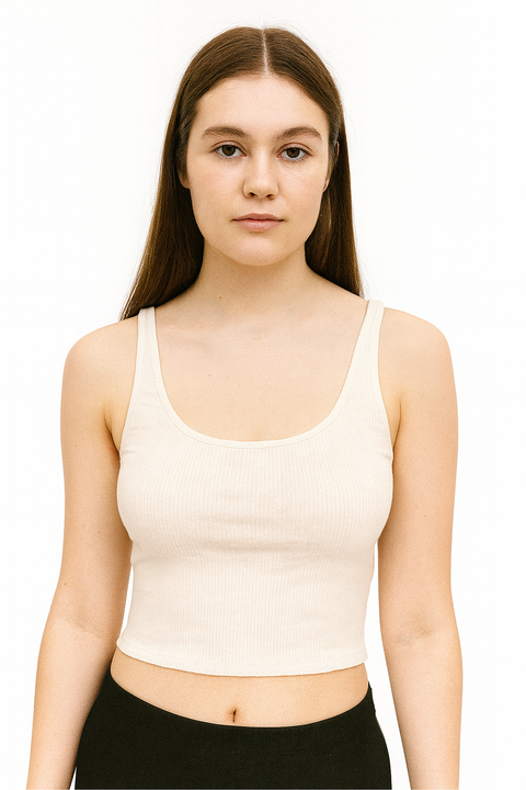 Forever 21 Women's White Sleeveless Crop Top | Forever 21 In Lebanon