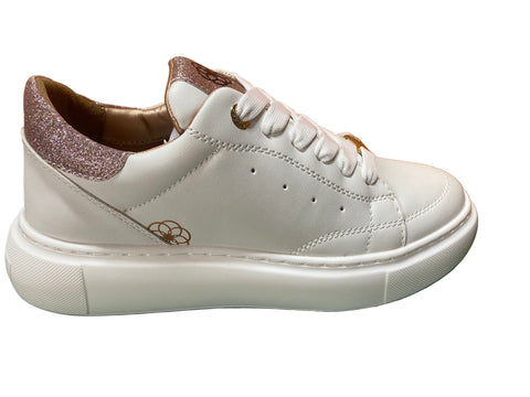 ACBS Women's White Glitter Pink Sneakers | ACBS In Lebanon