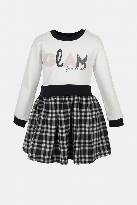 Boboli Baby Girl's White Long-Sleeve Dress| Boboli in Lebanon