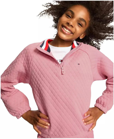Tommy Hilfiger Girl's Pink Toddler and Lit Pale Primrose Sweatshirt | Tommy Hilfiger In Lebanon