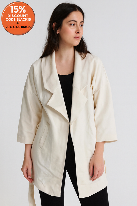 Vero Moda Women's White Long Blazer |Vero Moda in Lebanon