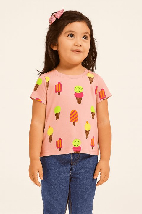 Cotton-On Girl's Rose T-Shirt ABFK1556