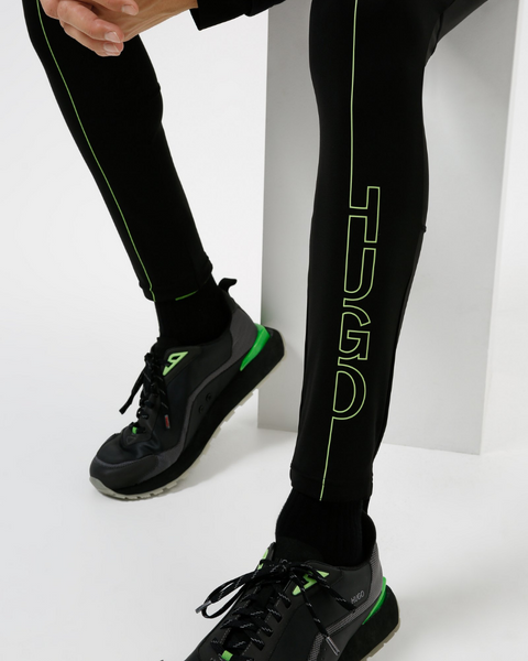 Hugo Boss  Men's  Black Slim Fit Leggings With Glow in the Drak TNKQG FE380(SHR)