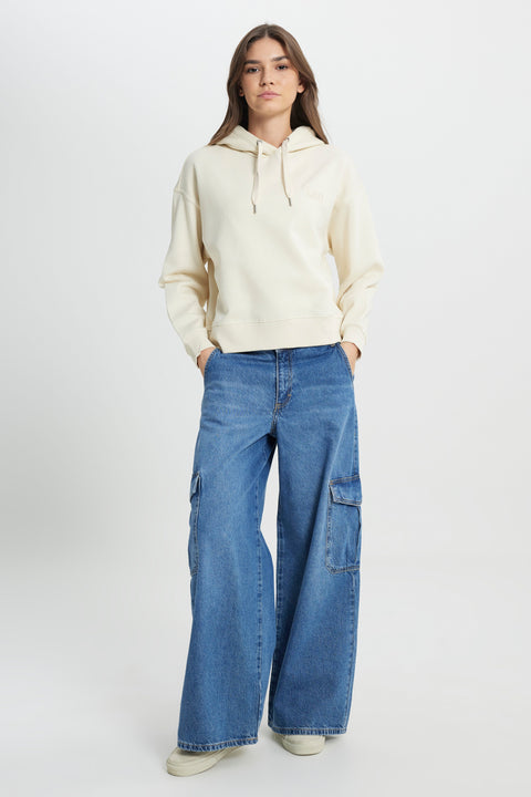 Lee Women's Off White Regular Fit Hoodie | Lee in Lebanon