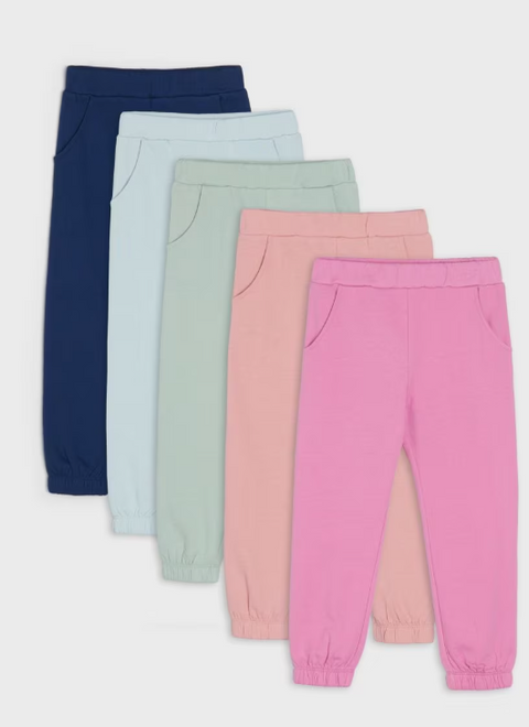 Sinsay Girl's Pack Of 5 Multicolor Pants ANFK280