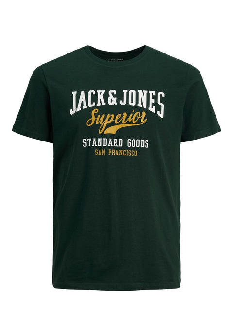 Jack & Jones Men's Pine Green Logo Print T-Shirt | Jack & Jones  In Lebanon