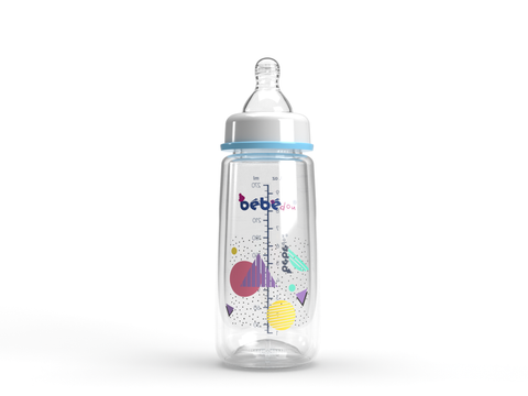 Bebedou Standard Neck Feeding Bottle (No Handles) 270ml 3m+ (BBd1135) | Bebedou In Lebanon