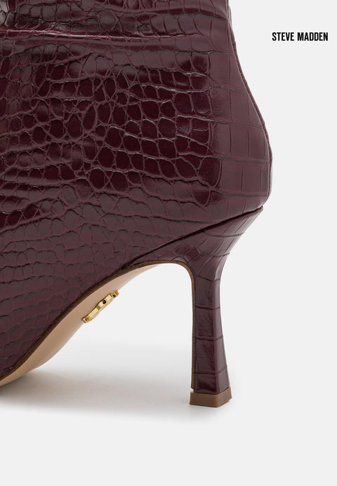 Steve Madden Women's Wine Croco Jazz Up Knee Heeled Boots |Steve Madden in Lebanon