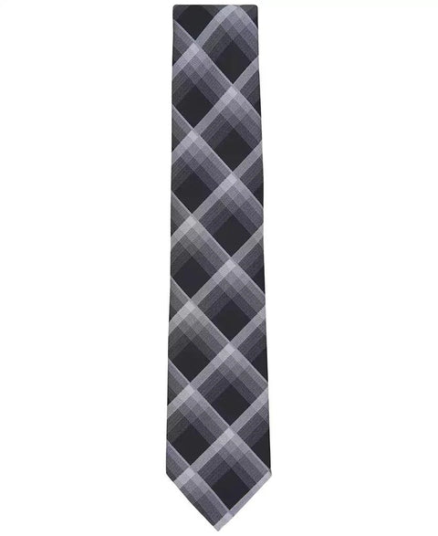 Perry Ellis Portfolio Men's Black Cormick Plaid Tie | Perry Ellis Portfolio In Lebanon