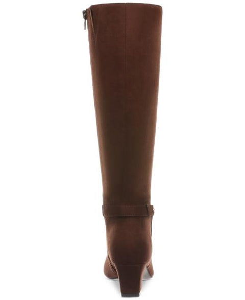 CRISSALYNNEF Womens Zipper Manmade Knee-High Boots