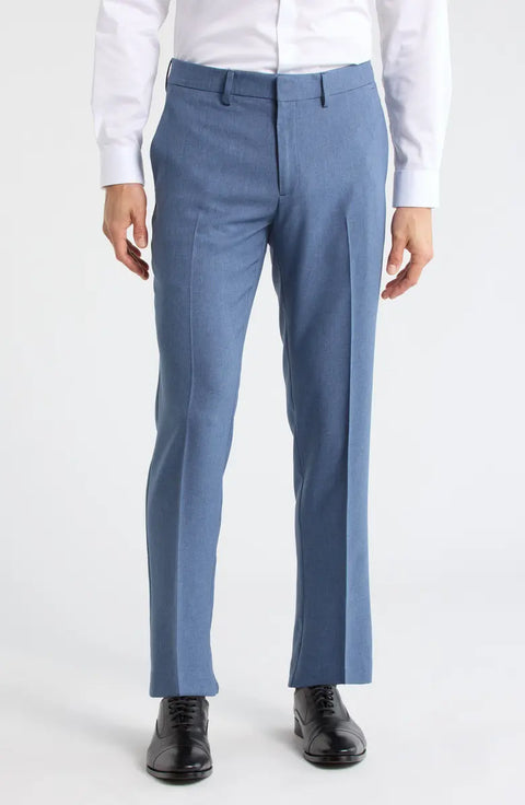 Kenneth Cole Reaction Men's Blue Flat Front Slim Fit Pants | Kenneth Cole Reaction In Lebanon