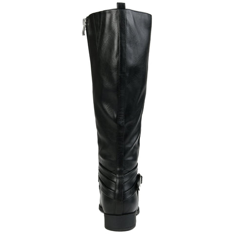 Journee Collection Women's Black Leather Ivie Boots | Journee Collection In Lebanon