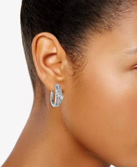 And Now This Women's Silver-Plate Hinged Hoop Earring |And Now This In Lebanon