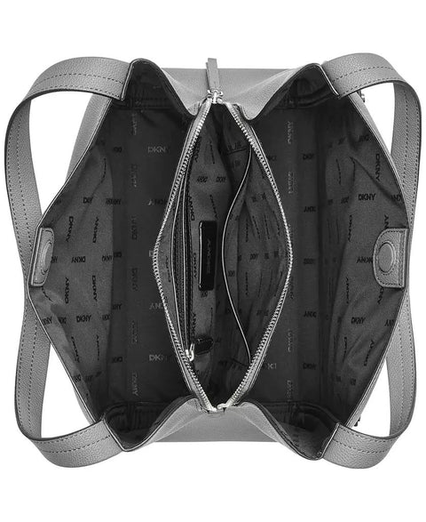 DKNY Women's Dark Gray Nala Medium Hobo Leather Shoulder Bag | DKNY In Lebanon