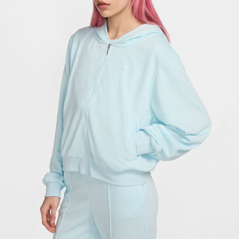Nike Women's Baby Blue Sportswear Chill Terry Loose Full-Zip French Terry Jacket | Nike In Lebanon