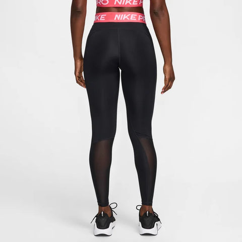 Nike Pro Women's Black Mid-Rise Mesh-Panelled Leggings | Nike Pro In Lebanon
