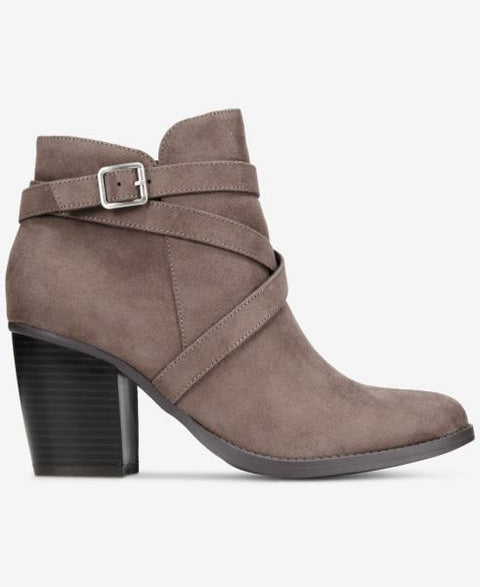 Zetaa Womens Faux Leather Buckle Ankle Boots