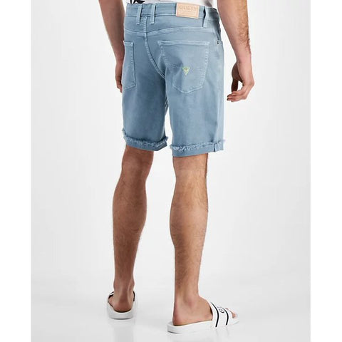 Guess Men's Honest Blue Regular Stretch Denim Shorts |  Guess In Lebanon