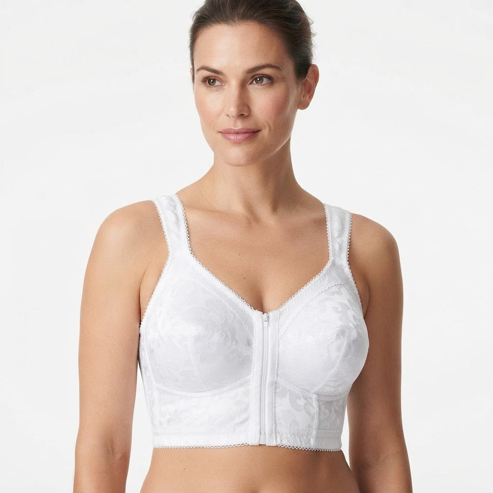Playtex Women's White Satin Soft Cup Adjustable Strap Bra