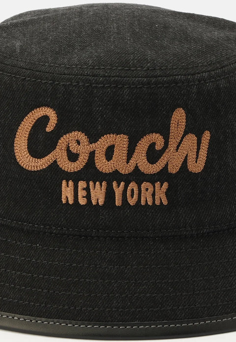 Coach Women's Black 1941 Embroidered Denim Bucket Hat | Coach In Lebanon