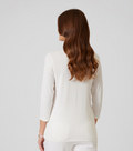 Ovanti Women's Off White Glow Pullover in Twinset 444811010 FE160