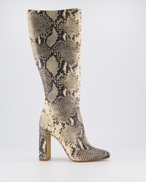 Betsey Johnson Women's Lt Beige Snake Ally Boots | Betsey Johnson In Lebanon