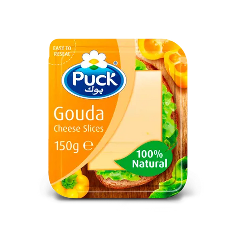 Puck Natural Gouda Cheese Slices 150g | Puck In Lebanon