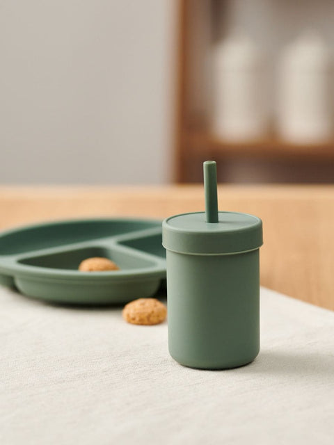 Sinsay Baby's Dark Green Reusable Sippy Cup With Straw | Sinsay In Lebanon