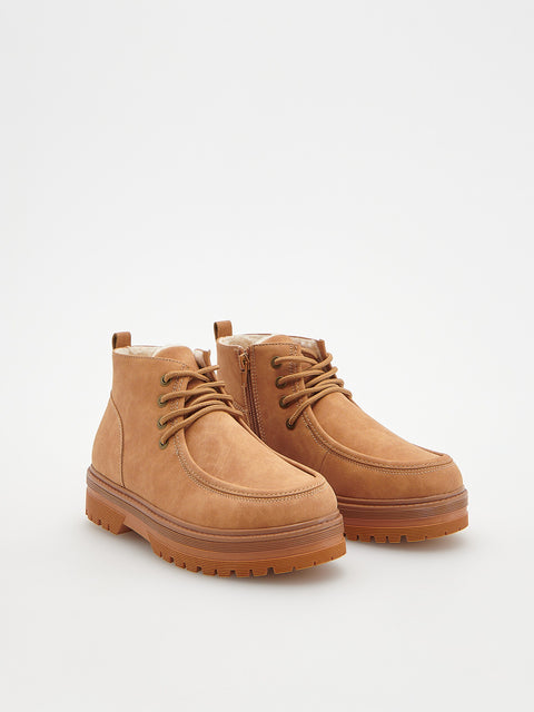 Reserved Boy's Camel Insulated High Ankle Boots | Reserved In Lebanon