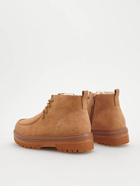 Reserved Boy's Camel Insulated High Ankle Boots | Reserved In Lebanon