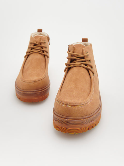 Reserved Boy's Camel Insulated High Ankle Boots | Reserved In Lebanon