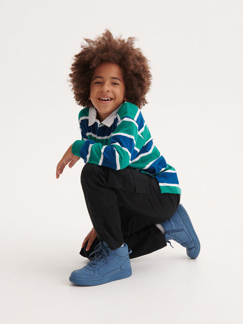 Reserved Boy's Navy Blue High-top Sneakers | Reserved In Lebanon