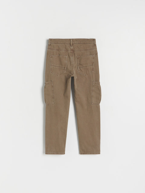 Brown pants on a white background