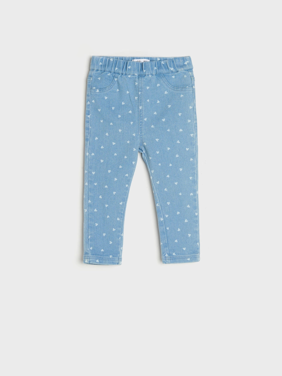Sinsay baby girl's Blue all over heart print jeans